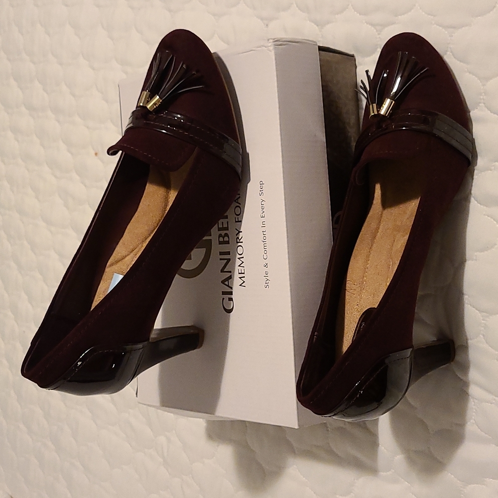 Giani Bernini oxblood Varaa pumps